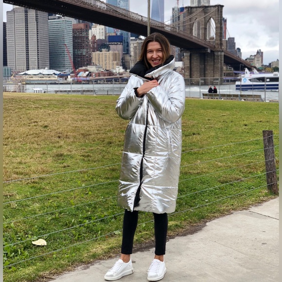 Super Warm Coat ❄️Reversible Metallic Black Super Warm Puffer Coat - Picture 2 of 9